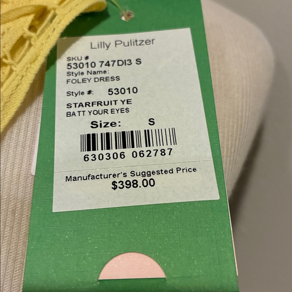 Lilly Pulitzer Sunny Yellow Lace Mini Dress Retail $398 - Picture 6 of 7